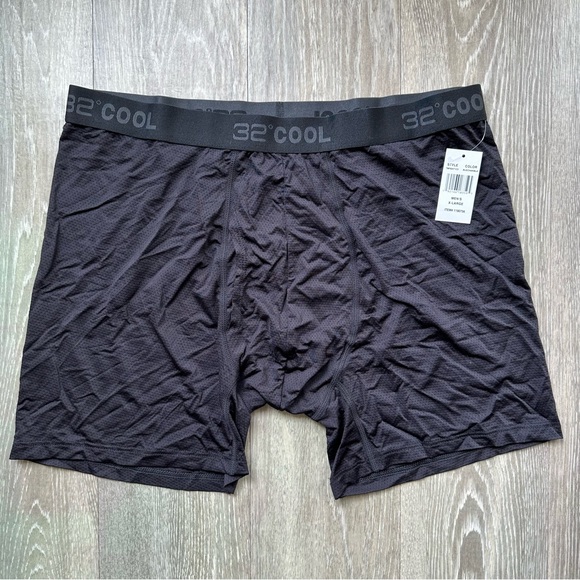 NWT 32 Degree’s Men’s Cool Active Mesh Boxer Brief Size XL Black - Picture 4 of 6